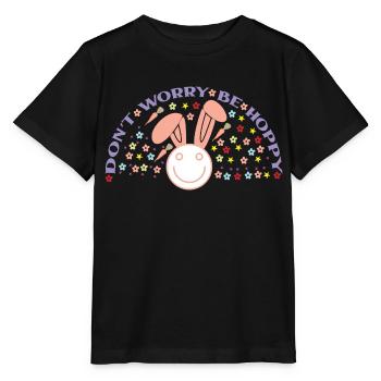 Including Worry Be Hoppy - Stanley/Stella MINI CREATOR Kids’ T-Shirt - black - Front - Mikhail (115cm)