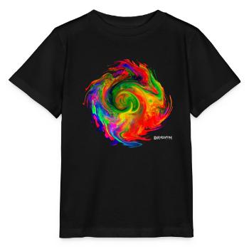 "Tornado2.4" by Acryl Galerie & Design - Stanley/Stella Kinder T-Shirt MINI CREATOR  - Schwarz - Vorne - Mikhail (115cm)