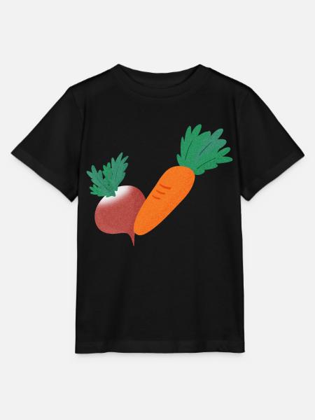 Radieschen & Karotte - Stanley/Stella T-shirt MINI CREATOR til børn - sort