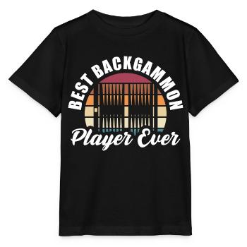 Best Backgammon Player Ever Game Night Board Games - Stanley/Stella Kinder T-Shirt MINI CREATOR  - Schwarz - Vorne - Mikhail (115cm)