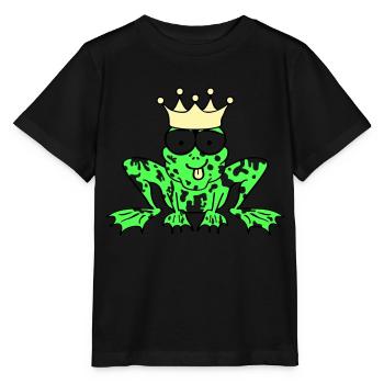Prince Charmant Grenouille Roi - T-shirt bio MINI CREATOR Stanley/Stella Enfant - noir - Devant - Mikhail (115cm)