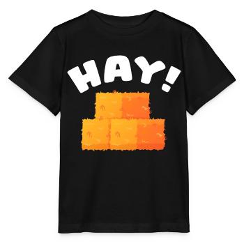 Foin Paille Agriculteur Foin Balles Agricole Ouvrier Agricole - T-shirt bio MINI CREATOR Stanley/Stella Enfant - noir - Devant - Mikhail (115cm)