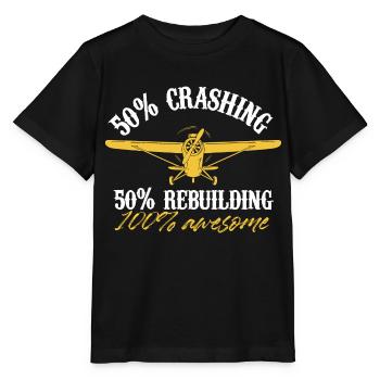 50 per cent crashing 50 rebuilding awesome Design - Stanley/Stella MINI CREATOR Kids’ T-Shirt - black - Front - Mikhail (115cm)