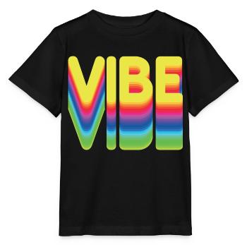 Nur gute Vibes - retro style - Stanley/Stella Kinder T-Shirt MINI CREATOR  - Schwarz - Vorne - Mikhail (115cm)