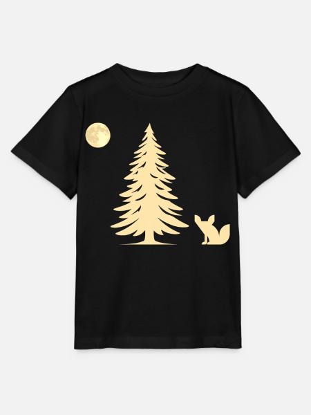 Fuchs im Wald - Geschenkidee - Stanley/Stella Kinder T-Shirt MINI CREATOR  - Schwarz
