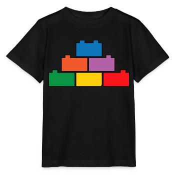 Brick Builder Toys Blocks Clamping Blocks Bricks - Stanley/Stella MINI CREATOR Kids’ T-Shirt - black - Front - Mikhail (115cm)