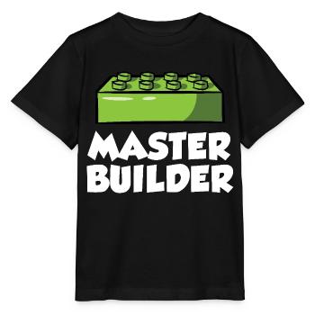 Brick Builder Toys Blocks Clamping Blocks Bricks - Stanley/Stella MINI CREATOR Kids’ T-Shirt - black - Front - Mikhail (115cm)