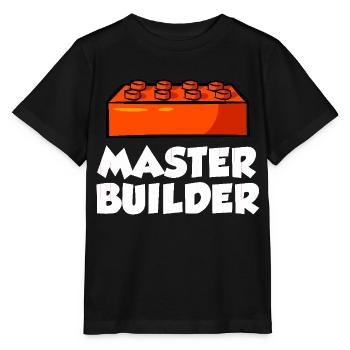 Brick Builder Toys Blocks Clamping Blocks Bricks - Stanley/Stella MINI CREATOR Kids’ T-Shirt - black - Front - Mikhail (115cm)