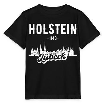 Lübeck Skyline Lübecker Geschenk - Stanley/Stella Kinder T-Shirt MINI CREATOR  - Schwarz - Vorne - Mikhail (115cm)