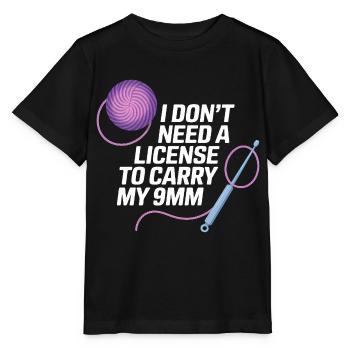 Ich brauche keinen Schein für meine Wolle - Stanley/Stella Kinder T-Shirt MINI CREATOR  - Schwarz - Vorne - Mikhail (115cm)