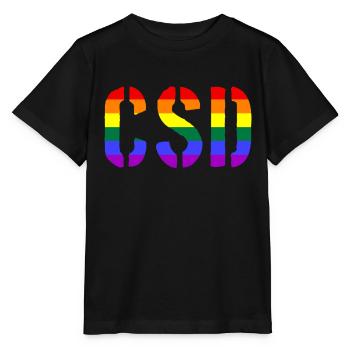CSD - Christopher Street Day - Gay - Lesbienne - T-shirt bio MINI CREATOR Stanley/Stella Enfant - noir - Devant - Mikhail (115cm)