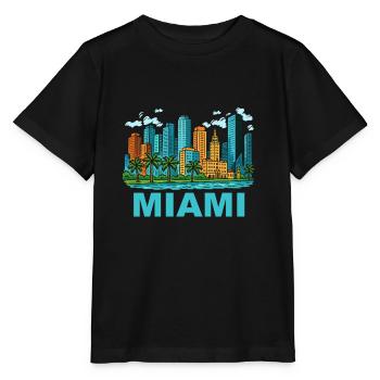 Ville de Miami - T-shirt bio MINI CREATOR Stanley/Stella Enfant - noir - Devant - Mikhail (115cm)