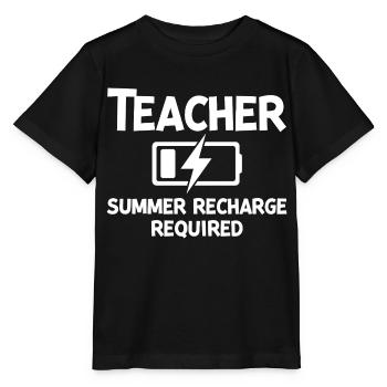 Recharge d’été pour les enseignants - T-shirt bio MINI CREATOR Stanley/Stella Enfant - noir - Devant - Mikhail (115cm)