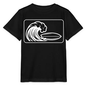 Planche de surf Wave - T-shirt bio MINI CREATOR Stanley/Stella Enfant - noir - Devant - Mikhail (115cm)