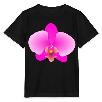 orchidée rose - T-shirt bio MINI CREATOR Stanley/Stella Enfant - noir - Devant - Mikhail (115cm)
