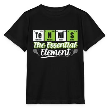 Citation de tennis Le tennis est l’élément essentiel - T-shirt bio MINI CREATOR Stanley/Stella Enfant - noir - Devant - Mikhail (115cm)