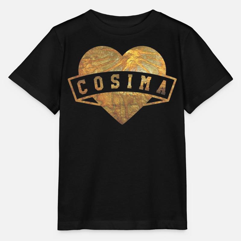 Cosima Hearts Or - T-shirt bio MINI CREATOR Stanley/Stella Enfant - noir