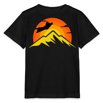 Wingsuit fliegen Base Jumping Skydiving Retro - Stanley/Stella Kinder T-Shirt MINI CREATOR  - Schwarz - Vorne - Mikhail (115cm)