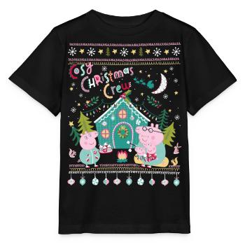 Peppa Wutz Weihnachten Bei Familie Wutz - Stanley/Stella Kinder T-Shirt MINI CREATOR  - Schwarz - Vorne - Mikhail (115cm)