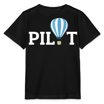 Montgolfière Montgolfière Pilote de montgolfière - T-shirt bio MINI CREATOR Stanley/Stella Enfant - noir - Devant - Mikhail (115cm)