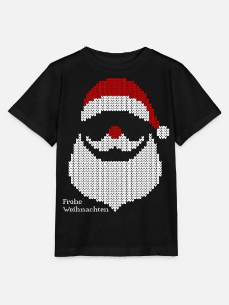 Weihnachtsmann (Frohe-Weihnachten-Strick-Edition) - Stanley/Stella Kinder T-Shirt MINI CREATOR  - Schwarz