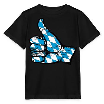 Bayern Flagge alles in Ordnung Symbol used - Stanley/Stella Kinder T-Shirt MINI CREATOR  - Schwarz - Vorne - Mikhail (115cm)