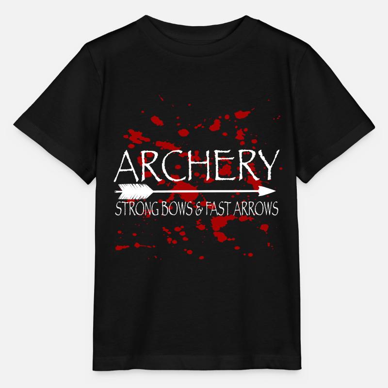 ARCHERY. STRONG BOWS AND FAST ARROWS - Stanley/Stella Kinder T-Shirt MINI CREATOR - Schwarz
