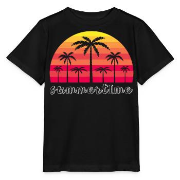 Plamen Summertime die Sommerzeit - Stanley/Stella Kinder T-Shirt MINI CREATOR  - Schwarz - Vorne - Mikhail (115cm)