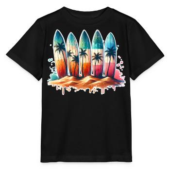 Surfeurs - T-shirt bio MINI CREATOR Stanley/Stella Enfant - noir - Devant - Mikhail (115cm)