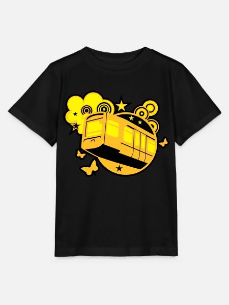 Wuppertal T Shirt Design Schwebebahn - Stanley/Stella Kinder T-Shirt MINI CREATOR - Schwarz