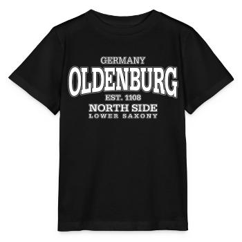 Oldenburg (blanc) - T-shirt bio MINI CREATOR Stanley/Stella Enfant - noir - Devant - Mikhail (115cm)