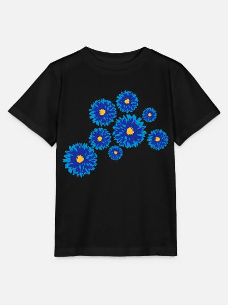 Flowers - Stanley/Stella Kinder T-Shirt MINI CREATOR - Schwarz