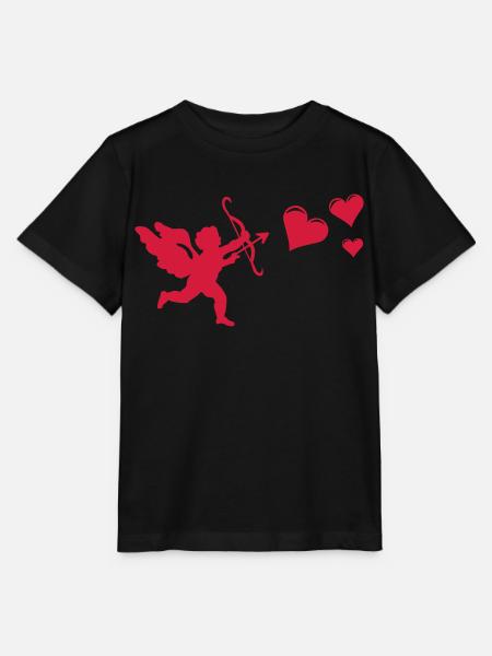 Engel mit Herzen - Stanley/Stella Kinder T-Shirt MINI CREATOR - Schwarz