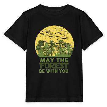Forêt - T-shirt bio MINI CREATOR Stanley/Stella Enfant - noir - Devant - Mikhail (115cm)