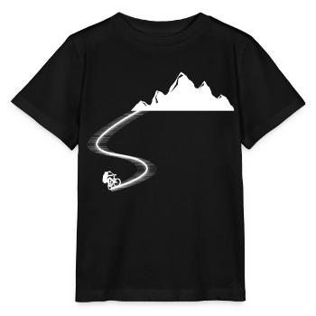 mountain bike cycling cyclist retro funny - Stanley/Stella Kinder T-Shirt MINI CREATOR  - Schwarz - Vorne - Mikhail (115cm)