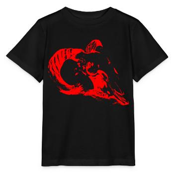 Mysterious Aries Skull (Red) - Stanley/Stella MINI CREATOR Kids’ T-Shirt - black - Front - Mikhail (115cm)