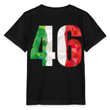 Italie, 46, anniversaire, moto - T-shirt bio MINI CREATOR Stanley/Stella Enfant - noir - Devant - Mikhail (115cm)