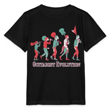 Guitarist Evolution Music Rock Guitarist - Stanley/Stella MINI CREATOR Kids’ T-Shirt - black - Front - Mikhail (115cm)