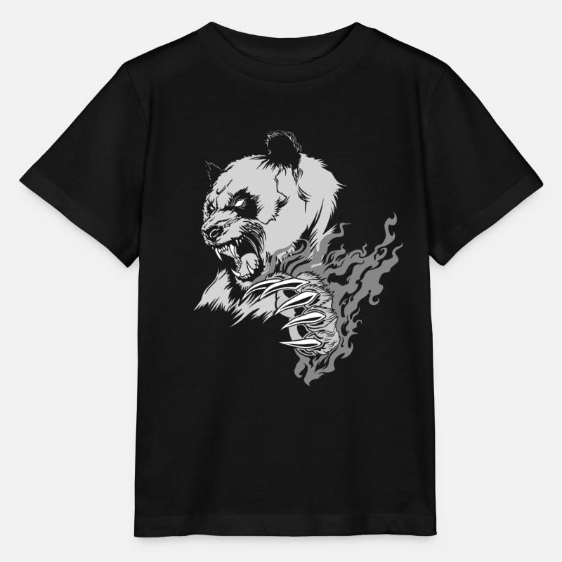 Wild Panda Bear - Stanley/Stella Kinder T-Shirt MINI CREATOR  - Schwarz