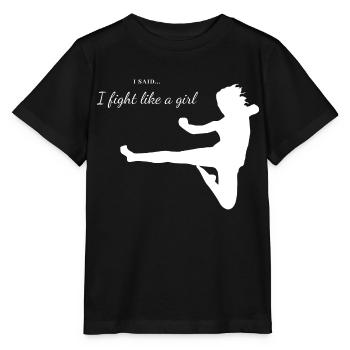 Fight Like a girl - Best fighter - Stanley/Stella Kinder T-Shirt MINI CREATOR  - Schwarz - Vorne - Mikhail (115cm)