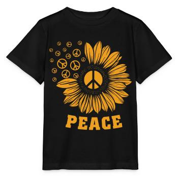 Peace World Peace Gift Idea T-shirt - Stanley/Stella MINI CREATOR Kids’ T-Shirt - black - Front - Mikhail (115cm)