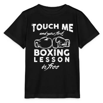 Don´t touch - Stanley/Stella Kinder T-Shirt MINI CREATOR  - Schwarz - Vorne - Mikhail (115cm)