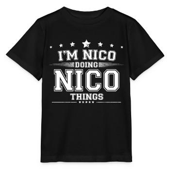Nico - T-shirt bio MINI CREATOR Stanley/Stella Enfant - noir - Devant - Mikhail (115cm)