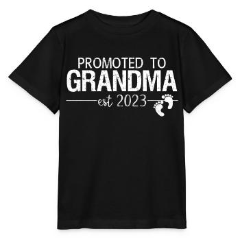 promoted to grandma 2023 - Stanley/Stella MINI CREATOR Kids’ T-Shirt - black - Front - Mikhail (115cm)