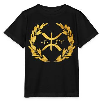 Z AMAZIGH BERBERE KABYLE EN OR - T-shirt bio MINI CREATOR Stanley/Stella Enfant - noir - Devant - Mikhail (115cm)