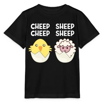 Cheep Sheep Chick Sheep Sheep Cadeau de Pâques - T-shirt bio MINI CREATOR Stanley/Stella Enfant - noir - Devant - Mikhail (115cm)