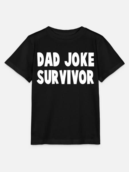 Papa Witz Überlebender - Stanley/Stella Kinder T-Shirt MINI CREATOR - Schwarz