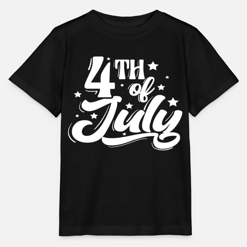 4 juillet Indépendance Liberté - T-shirt bio MINI CREATOR Stanley/Stella Enfant - noir