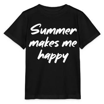 L’été me rend heureux - T-shirt bio MINI CREATOR Stanley/Stella Enfant - noir - Devant - Mikhail (115cm)