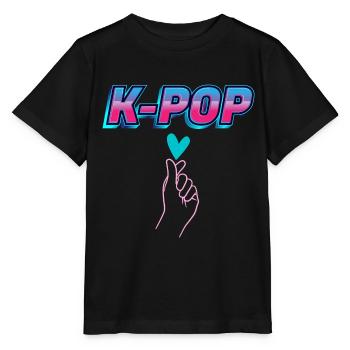 k-pop ou korean pop - T-shirt bio MINI CREATOR Stanley/Stella Enfant - noir - Devant - Mikhail (115cm)